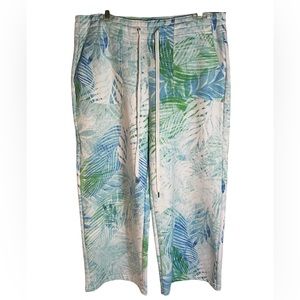 Women’s Zac & Rachel Medium Paradise Palm Capri drawstring pants 🍃